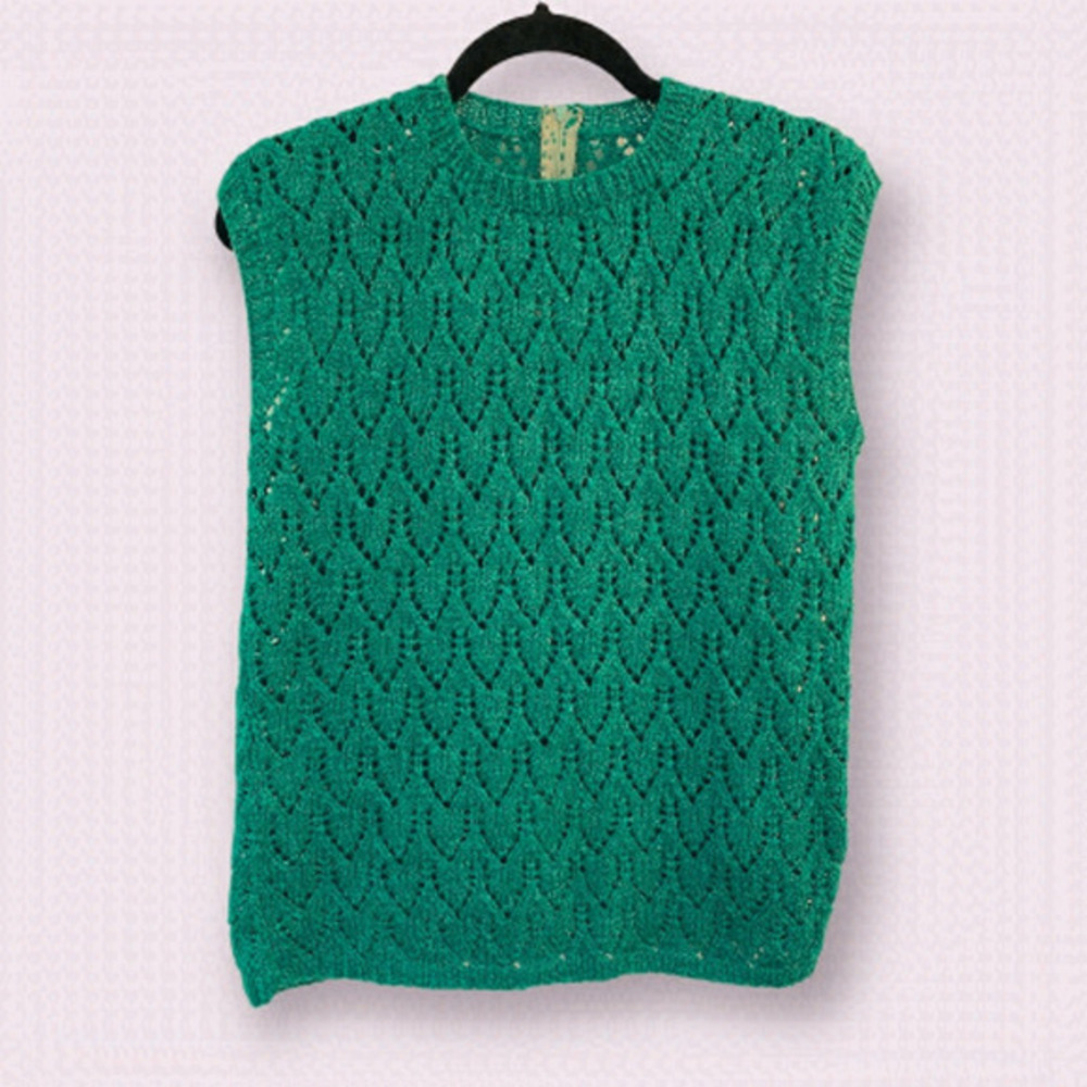 VINTAGE Handmade Mock Neck Knit Size M